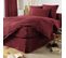 Housse De Couette Double Gaze De Coton Bordeaux 240x220 Cm