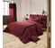 Housse De Couette Double Gaze De Coton Bordeaux 240x220 Cm