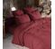 Parure De Lit Double Gaze De Coton Bordeaux 140x200 Cm