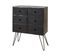 Commode 6 Tiroirs Noir