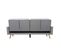 Canapé Convertible Droit 3 Places Gris Clair 115x185 (convertible)