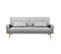 Canapé Convertible Droit 3 Places Gris Clair 115x185 (convertible)