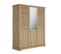 Armoire En Bois Clair 3 Portes Avec Miroir