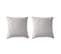 Lot 2 Taies D'oreillers Pois Brodés Double Gaze De Coton Gris 60x60