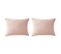 Lot De 2 Taies D'oreillers Pois Brodés Double Gaze Coton Rose 50x70