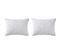 Lot De 2 Taies D'oreillers Pois Brodés Double Gaze Coton Blanc 50x70