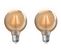 Lot 2 ampoules LED Globe E27 XANLITE DECO Verre ambré