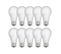 Lot De 10 Ampoules LED A60, Culot E27, 9w Cons. (60w Eq.), Lumière Blanc Chaud