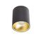 Plafonnier Rond Noir Et Or En Saillie, Ampoule Incluse, Culot Gu10, 345 Lumens, Conso. 5w (eq. 50w),