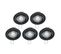 Lot De 5 Spots Noirs Encastrables LED Avec Ampoules Incluses, Culot Gu10, 345 Lumens, Équivalence 50