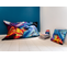 Coussin Velvet Streetart Rainbow Dripping