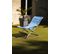 Fauteuil Relax De Jardin 3 Positions Pliable - O'sun - Bleu - Dimensions : 94 X 62 X 102 Cm