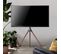 Support Chevalet Design Scandinave Pour TV 45''- 65'' Noir/noyer