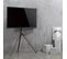 Support Chevalet Design Scandinave Pour TV 45''- 65'' Noir/noyer