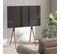 Support Chevalet Design Scandinave Pour TV 49''- 70'' Noir/noyer