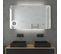 Miroir LED Silver Shadow - 120x70 Cm - Gris Clair