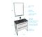 Pack Meuble De Salle De Bain 80x50cm Blanc - 2 Tiroirs - Vasque Resine Noire Effet Pierre - Miroir