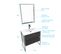 Pack Meuble De Salle De Bain 80x50 Cm Blanc - 2 Tiroirs - Vasque Resine Blanche - Miroir LED