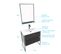 Pack Meuble De Salle De Bain 80x50 Blanc - 2 Tiroirs + Vasque Resine Blanche + Miroir Noir Mat