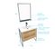 Pack Meuble De Salle De Bain 80x50cm Blanc - 2 Tiroirs Blanc - Vasque Blanche + Miroir Noir Mat