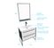 Pack Meuble De Salle De Bain 80x50 Cm - 2 Tiroirs Blanc - Vasque Blanche + Miroir Noir Mat