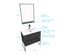 Pack Meuble De Salle De Bain 80x50 Cm Noir Mat - 2 Tiroirs Noir Mat - Vasque Blanche + Miroir