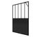 Paroi De Douche 120x200 Cm Type Verrieres - Verre Trempe 5mm Et Structure Aluminium Noir Mat