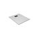 Pack Receveur Blanc Effet Pierre 80x100 Cm Et Grille Décor Perforée Noire Mate