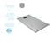 Pack Receveur Gris Effet Pierre 80x120 Cm Et Grille Décor Perforée Noire Mate