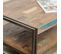 Table Basse Rectangulaire En Teck Industriel "loft" 120cm Marron