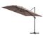 Parasol Jardin Déporté Alu "sun 3" - Carré - 3 X 3 M - Taupe