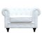 Fauteuil Chesterfield "aliza" - 111 X 82 X 70 Cm - Blanc