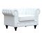 Fauteuil Chesterfield "aliza" - 111 X 82 X 70 Cm - Blanc