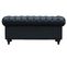 Canapé Fixe Chesterfield "aliza" - 157 X 82 X 70 Cm - 2 Places - Noir