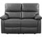 Canapé Relax "lincoln" - 147 X 89 X 103 Cm - 2 Places - Gris