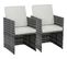 Lot De 2 Fauteuils Chicago - "florida" - Gris