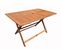 Table Pliante Bois Exotique "hong Kong" - Maple - 135 X 80 Cm - Marron Clair