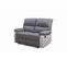 Canapé Relax "lincoln" - 147 X 89 X 103 Cm - 2 Places - Blanc / Gris Clair