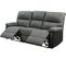 Canapé Relax Lincoln - 197 x 89 x 103 Cm - 3 Places - Noir/Gris Foncé