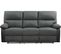 Canapé Relax Lincoln - 197 x 89 x 103 Cm - 3 Places - Noir/Gris Foncé