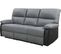 Canapé Relax Lincoln - 197 x 89 x 103 Cm - 3 Places - Noir/Gris Foncé