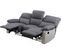 Canapé Relax "lincoln" - 197 X 89 X 103 Cm - 3 Places - Blanc / Gris Clair