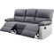 Canapé Relax "lincoln" - 197 X 89 X 103 Cm - 3 Places - Blanc / Gris Clair