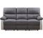 Canapé Relax "lincoln" - 197 X 89 X 103 Cm - 3 Places - Blanc / Gris Clair