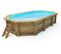 Piscine Bois " Sao Paulo " - 6.57 X 4.07 X 1.20 M - Bâche à Bulles  180 Μ - Bâche Hiver  280 G/m² -