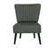 Fauteuil En Tissu "zoé" - 1 Place - Gris Foncé