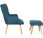 Fauteuil Style Scandinave En Tissu "odense" - 1 Place - Bleu Foncé