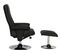 Fauteuil Relax + Repose-pieds "louis" - 1 Place - Noir