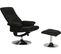 Fauteuil Relax + Repose-pieds "louis" - 1 Place - Noir