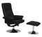 Fauteuil Relax + Repose-pieds "louis" - 1 Place - Noir